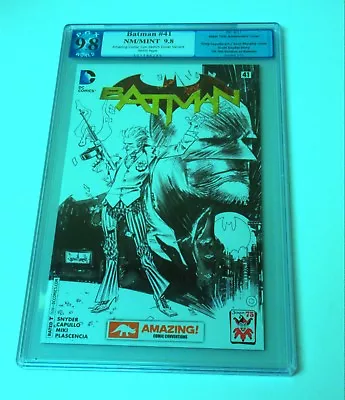 Buy Batman #41 Amazing Comic Con Sketch Cover PGX 9.8 JOKER 75th Anniversary • 119.92£