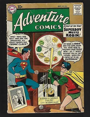 Buy Adventure Comics #253 VG- 1st Meeting Of Superboy & Robin Aquaman Green Arrow • 38.74£