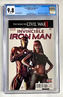 Buy Invincible Iron Man #7 Cgc 9.8 1st App Cameo Riri Williams/ironheart Mcu Bp2+tv • 225£