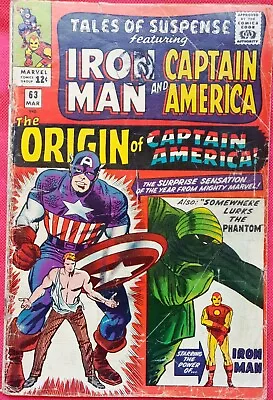 Buy Tales Of Suspense 63 1965   The Origin Of Captain America!  • 36.99£