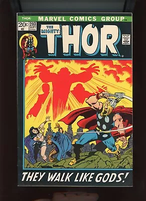 Buy 1972 Marvel,   The Mighty Thor   # 203, Key, 1st Young Gods, FN/VF, BX102 • 12.67£