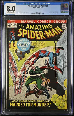 Buy Amazing Spider-Man #108 CGC 8.0 (1972) • 71.16£