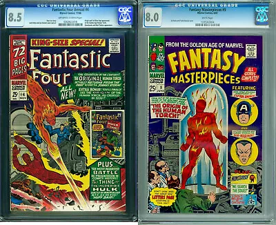Buy Fantastic Four Annual 4 CGC 8.5 1st Original Torch & Fantasy Masterpieces 9 8.0 • 197.09£