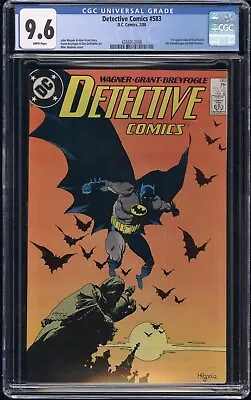 Buy Batman Detective Comics #583 CGC 9.6 NM+ Key 1st Ventriloquist 1988 DC Comics • 102.90£