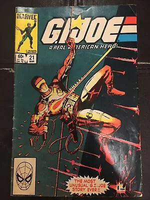 Buy G.I. Joe A Real American Hero #21 Direct Marvel 1984 Snake Eyes Silent Issue • 47.32£