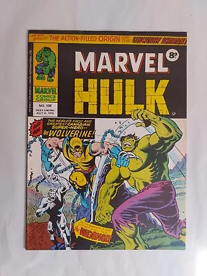Buy MIGHTY WORLD OF MARVEL #198 1st App Wolverine UK BRITISH Incredible Hulk 181 • 350£