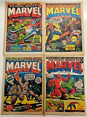Buy Marvel Bronze Age UK Mighty World Of Marvel Comics Lot 4 Issues 11-14 High Grade • 0.99£