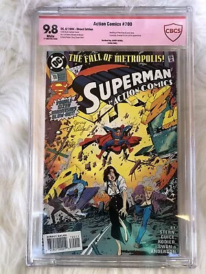 Buy JERRY SIEGEL SIGNED Action Comics Superman #700 CBCS 9.8 • 718.77£