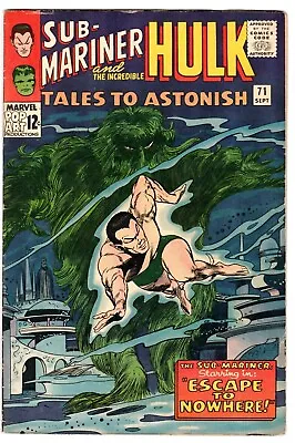 Buy Tales To Astonish #71 Featuring The Incredible Hulk & Sub-Mariner, F - VF Cond • 30.76£