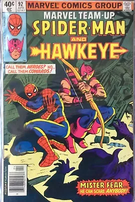 Buy Marvel Team-Up Spider-Man And Hawkeye #92 (Apr 1980) VF+ Or Better • 5.42£