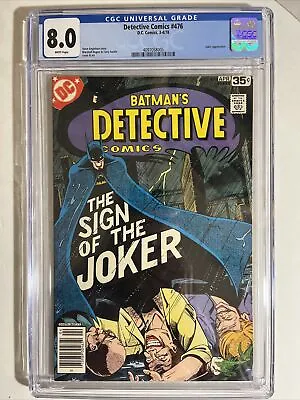 Buy Detective Comics   #476 CGC 8.0; Joker Cover Marshall Rodgers Terry Austin 1978 • 55.93£