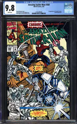 Buy Amazing Spider-man #360 Cgc 9.8 White Pages // 1st Appearance Carnage In Cameo • 96.42£