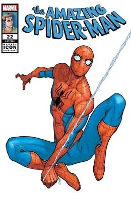 Buy AMAZING SPIDER-MAN #22 CASELLI MARVEL ICON VAR 1st Print MARVEL COMICS • 9.95£