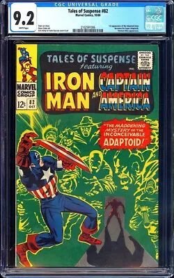 Buy Tales Of Suspense #82 CGC 9.2 White Pages  (1966) 1st App. Of Adaptoid!L@@K! • 367.77£