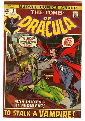 Buy Tomb Of Dracula #3 5.0 // 1st Appearance Of Rachel Van Helsing Marvel 1972 • 49.57£