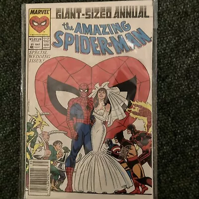 Buy Amazing Spider-Man Annual 21 (1987) Peter Parker Weds MaryJane Watson • 32£