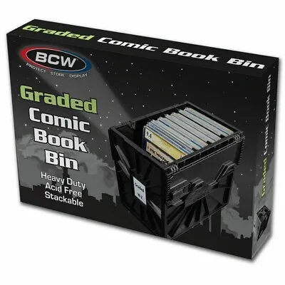 Buy BCW Plastic Black Graded Comic Book Acid Free Storage Tote Bin • 44.39£