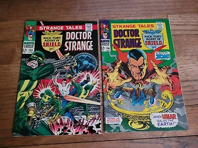Buy Strange Tales Silver Age Comic Lot 155 156 Dr. Strange Nick Fury • 19.77£