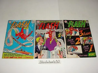 Buy Flash 3 Comic Lot DC 1965 #154 165 173 Barry/Iris Wedding Jay Garrick Infantino • 27.62£
