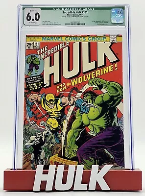 Buy Incredible Hulk #181 Comic Book 1974 CGC 6.0 1st Full App Wolverine Qualified • 1,817.61£