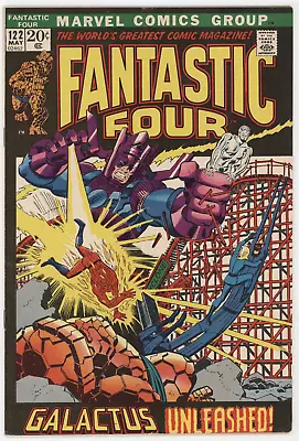 Buy Fantastic Four 122 Marvel 1972 FN Stan Lee Galactus Cyclone Rollercoaster • 21.74£