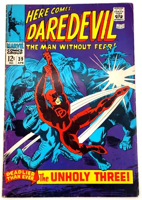 Buy Daredevil #39 (1967)  / Fn- / The Unholy Three Marvel Silver Age Comic • 27.94£