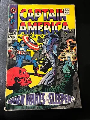 Buy Captain America #101, 103, 105, 106, 107, 108, 111, 113.  Marvel 1968, Avg Vg/fn • 198.25£