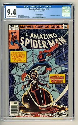 Buy Amazing Spider-man #210 1980 Marvel CGC 9.4 Newsstand Edition 1st MadameWeb • 205.56£