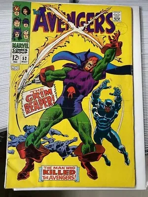 Buy The Avengers 52 (1968) Marvel Comics 1st App Of Grim Reaper, Black Panther Joins • 39.99£