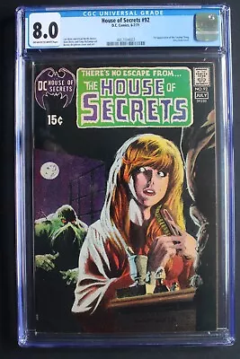 Buy House Of Secrets #92 First SWAMP THING 1971 BERNI WRIGHTSON 1st Print CGC VF 8.0 • 2,845.40£