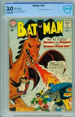 Buy BATMAN #155 CBCS 3.0 // RETURN OF THE PENGUIN // Comic Book 1963 • 509.38£