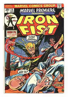 Buy Marvel Premiere #15 VG 4.0 1974 1st App. And Origin Iron Fist • 103.28£