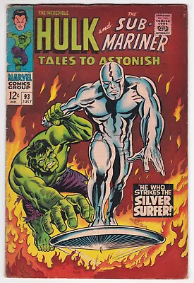 Buy Tales To Astonish #93 Very Good 4.0 Hulk Silver Surfer Marie Severin Art 1967 • 79.15£