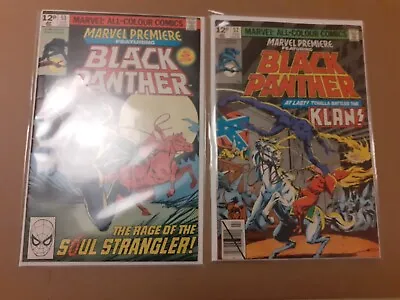 Buy Marvel Premiere #52 & 53. Black Panther VS K.K.K. Job Lot Of 2 Marvel Comic 1980 • 19.99£
