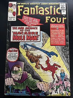 Buy FANTASTIC FOUR #31 Marvel Silver Age 1st Dr Franklin Storm Mole Man • 59.99£
