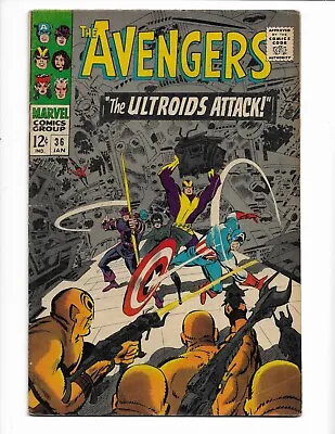 Buy Avengers 36 - Vg/f 5.0 - Captain America - Black Widow - Hawkeye - Wasp (1967) • 25.49£