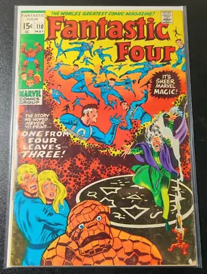 Buy Fantastic Four #110 J. Jonah Jameson Cameo 1971 Vintage Stan Lee & John Buscema • 28.15£