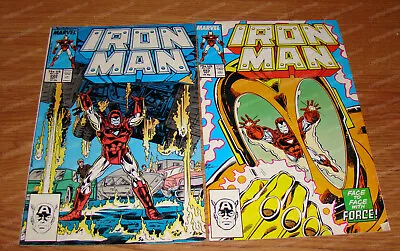 Buy Marvel Comics IRON MAN  #222 The Party, #223 (VF) Counter Force, Sep-Oct 1987 • 7.88£