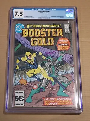 Buy Booster Gold 1 CGC 7.5 February 1986 White Pages 1st Printing • 60.31£