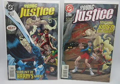 Buy Young Justice #4,5 (1999) Superboy, Wonder Girl, Robin, Arrowette, Impulse • 7.94£