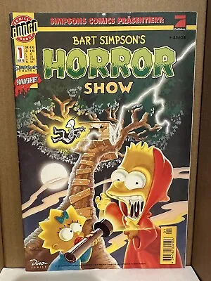 Buy Bart Simpson's Treehouse Of Horror #1 FN+ HTF Unique German “horror Show” • 38.98£