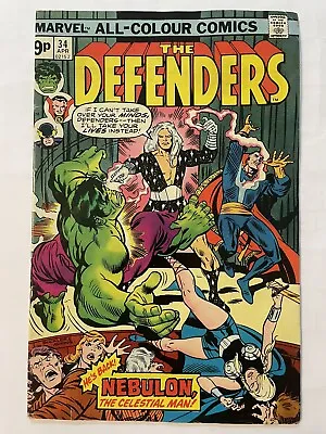 Buy Defenders #34. Apr 1976. Marvel. Fn. Doctor Strange. Hulk. Valkyrie. Nighthawk! • 5£