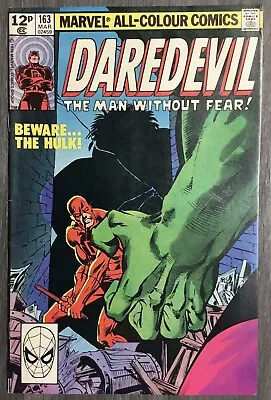 Buy Daredevil No. #163 March 1980 Marvel Comics VG Frank Miller/Hulk Cvr • 25£