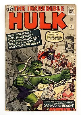 Buy Incredible Hulk #5 GD- 1.8 1963 • 375.54£