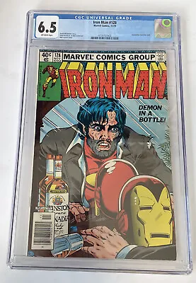 Buy Iron Man #128 CGC 6.5 Marvel Comics Nov 1979 Alcholism Story Bob Layton Cover • 139.95£