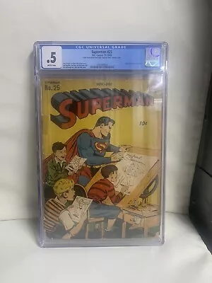 Buy Superman #25 Cgc .5 Clark Kent Joins The Army 1943 • 631.50£