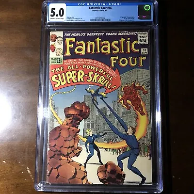 Buy Fantastic Four #18 (1963) - 1st Super Skrull! - CGC 5.0 • 551.90£