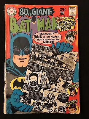 Buy Batman 198 1.5 3/4 Spine Split Writing On Batman Joker 1968 Dc Mo • 7.90£