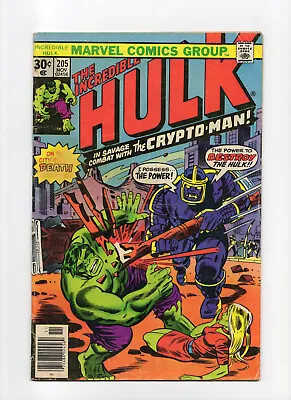 Buy THE INCREDIBLE HULK #205 Marvel  1976  Death  Of Jarella • 6.39£