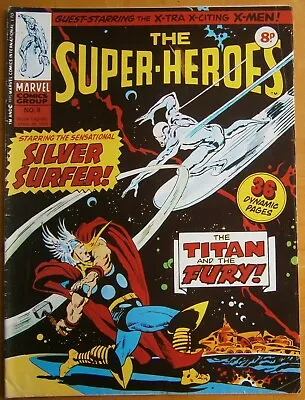 Buy The Super-Heroes #8 - Silver Surfer Marvel Comics Group UK April 1975 • 29.50£